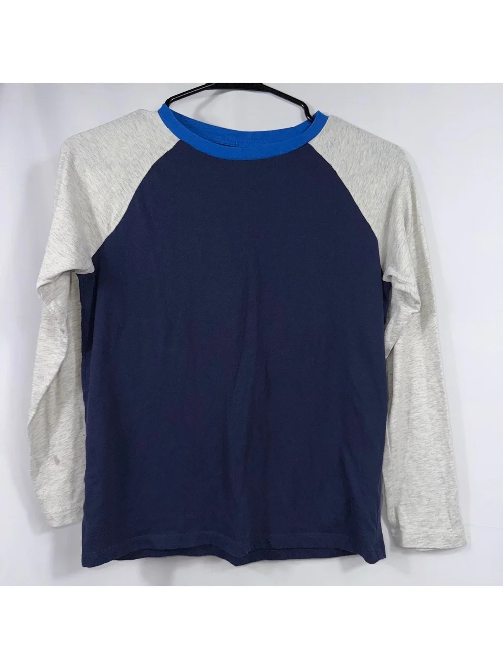 Old Navy Boys L 10-12 Navy Raglan Long Sleeve Shirt
